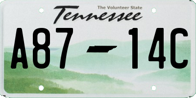 TN license plate A8714C