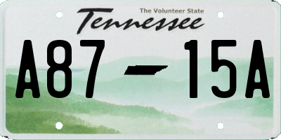 TN license plate A8715A