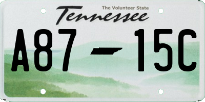 TN license plate A8715C