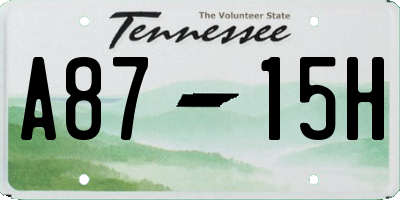 TN license plate A8715H
