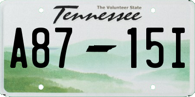 TN license plate A8715I