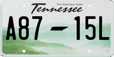 TN license plate A8715L