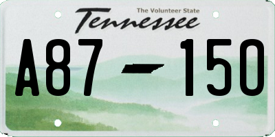 TN license plate A8715O