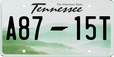 TN license plate A8715T