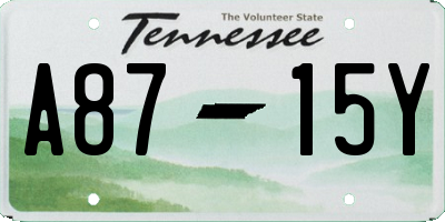 TN license plate A8715Y