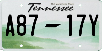TN license plate A8717Y