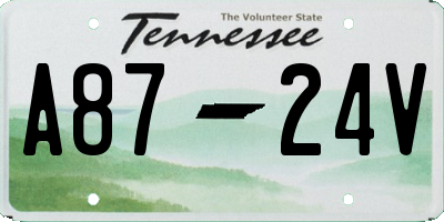 TN license plate A8724V