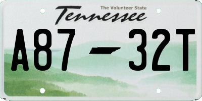 TN license plate A8732T