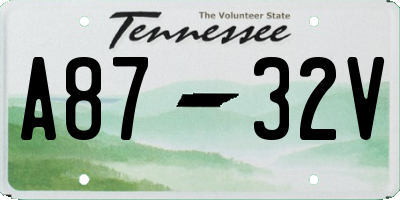 TN license plate A8732V
