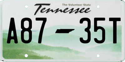 TN license plate A8735T
