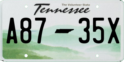 TN license plate A8735X