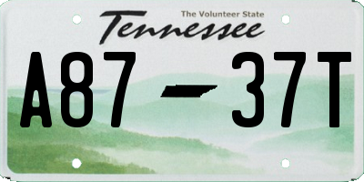 TN license plate A8737T