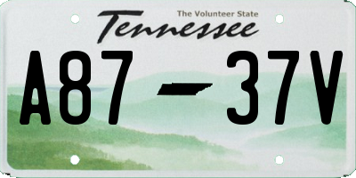 TN license plate A8737V