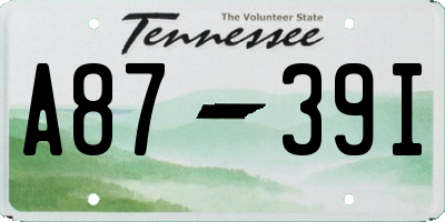 TN license plate A8739I