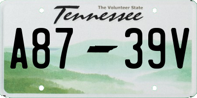 TN license plate A8739V