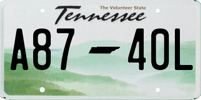 TN license plate A8740L