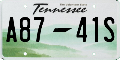 TN license plate A8741S