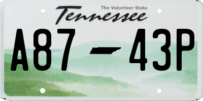 TN license plate A8743P