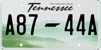 TN license plate A8744A