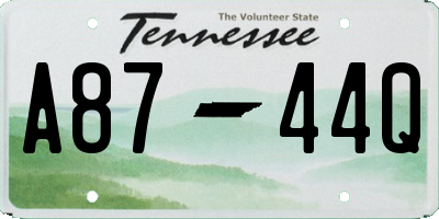 TN license plate A8744Q
