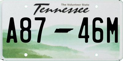 TN license plate A8746M