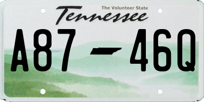 TN license plate A8746Q