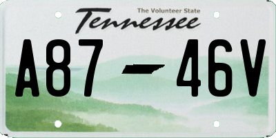 TN license plate A8746V