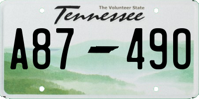 TN license plate A8749O