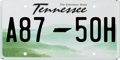 TN license plate A8750H