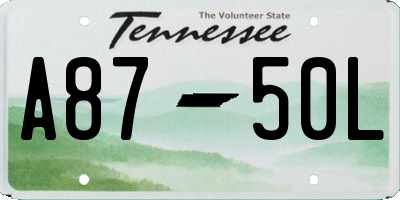 TN license plate A8750L