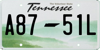 TN license plate A8751L