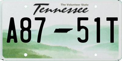 TN license plate A8751T