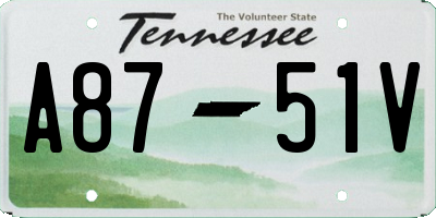 TN license plate A8751V
