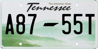 TN license plate A8755T