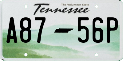 TN license plate A8756P