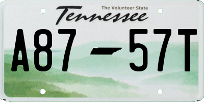 TN license plate A8757T