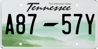 TN license plate A8757Y