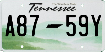 TN license plate A8759Y