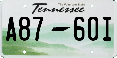 TN license plate A8760I