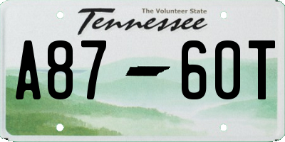 TN license plate A8760T