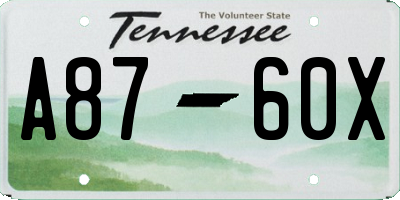 TN license plate A8760X