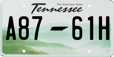 TN license plate A8761H