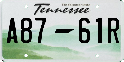 TN license plate A8761R