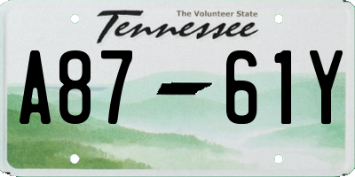 TN license plate A8761Y