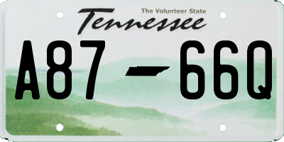 TN license plate A8766Q