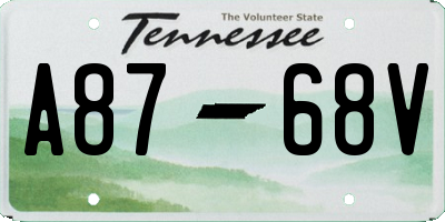 TN license plate A8768V