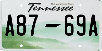 TN license plate A8769A
