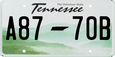TN license plate A8770B