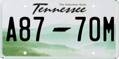 TN license plate A8770M