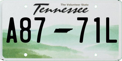 TN license plate A8771L